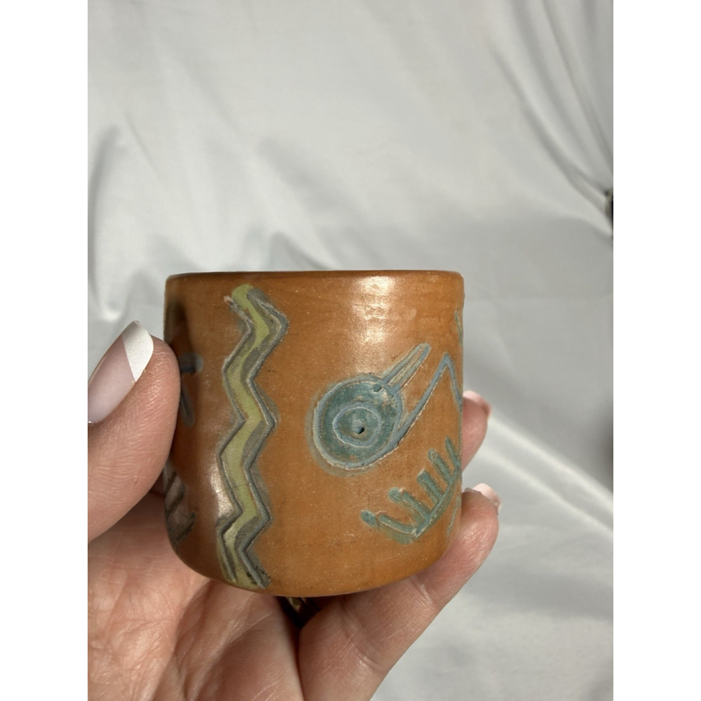 Vintage Hand Carved Soapstone? Votive Holder? Peru Folk Art Primitive Vessel